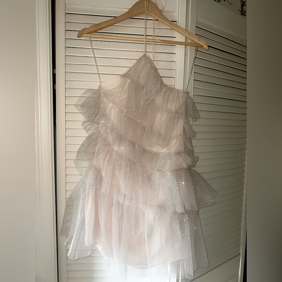 The Bar Dresses & Skirts - Super fun and cute dress from The Bar! Love the neckline, sparkles, and ruffles!